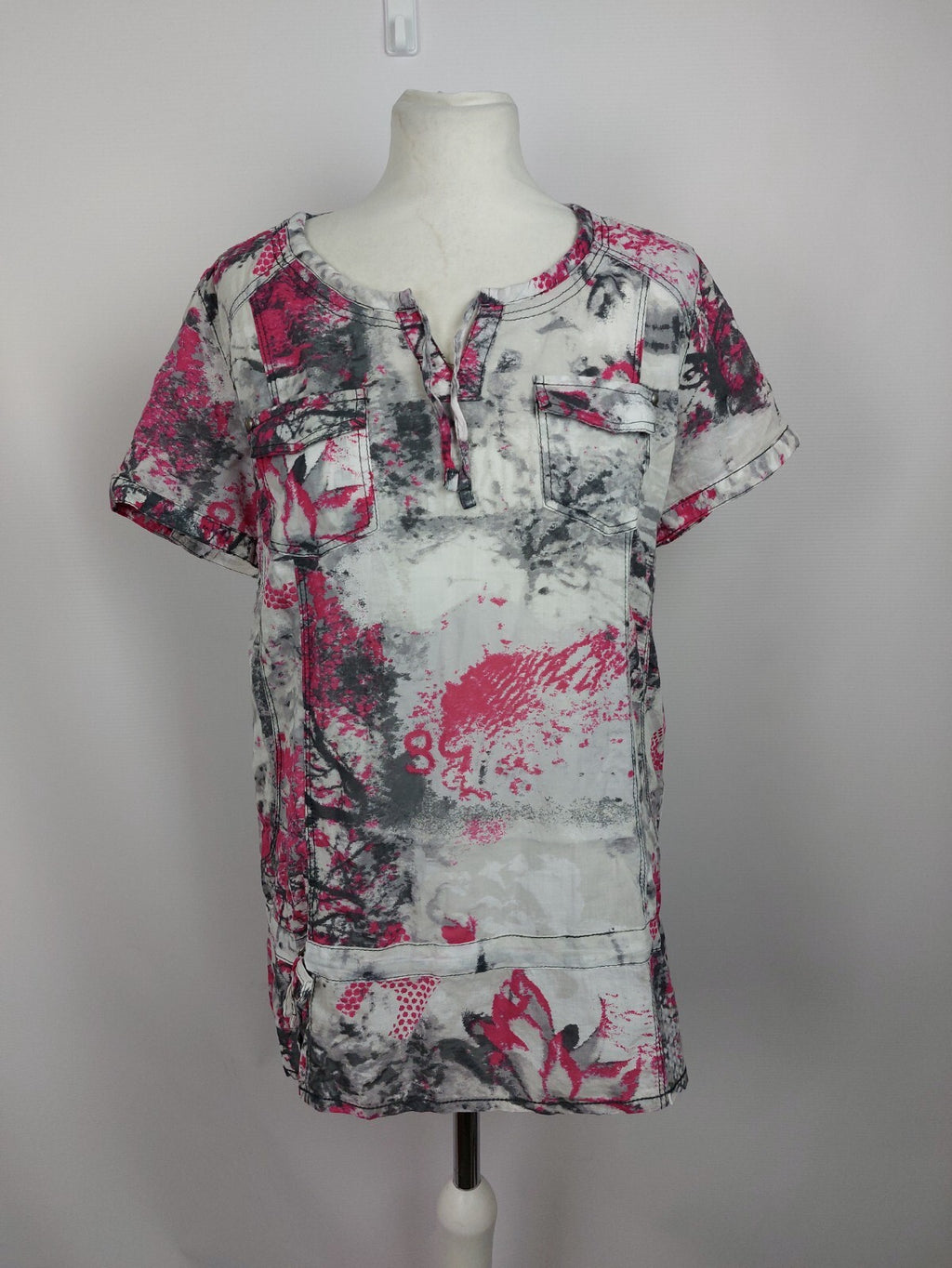 EK5015 Damen Bluse von Cecil, grau/pink, Gr. M0