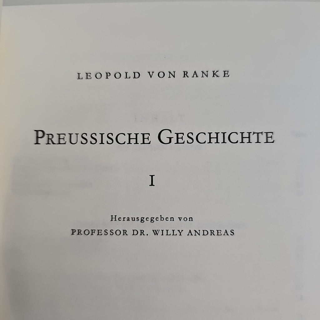 EB3265 Leopold von Ranke: PREUßISCHE GESCHICHTE1