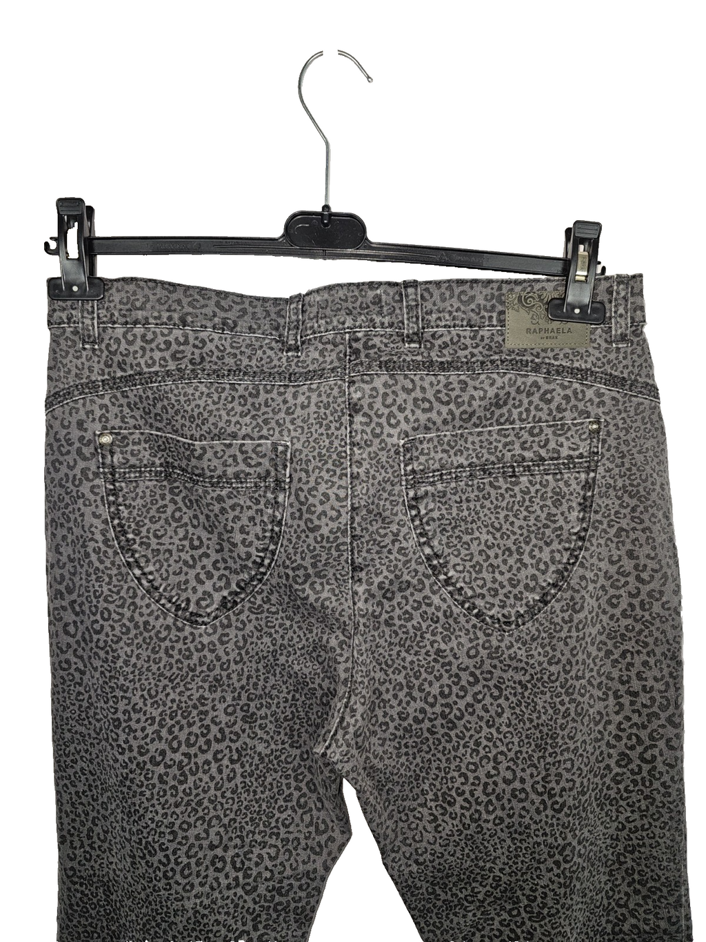 EK7984 Damen Jeans von Brax, grau mit Leo Muster, Gr.443