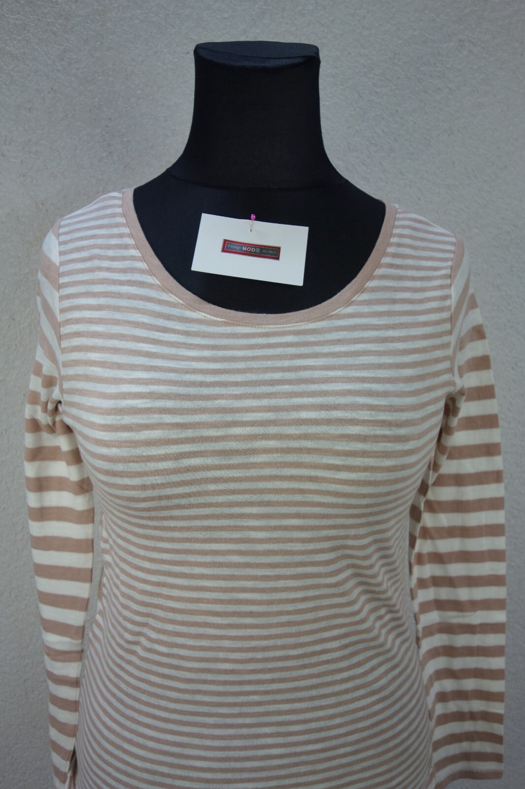 EK3264 Damen Langarmshirt von edc, rosa-weiß gestreift, Gr. L1