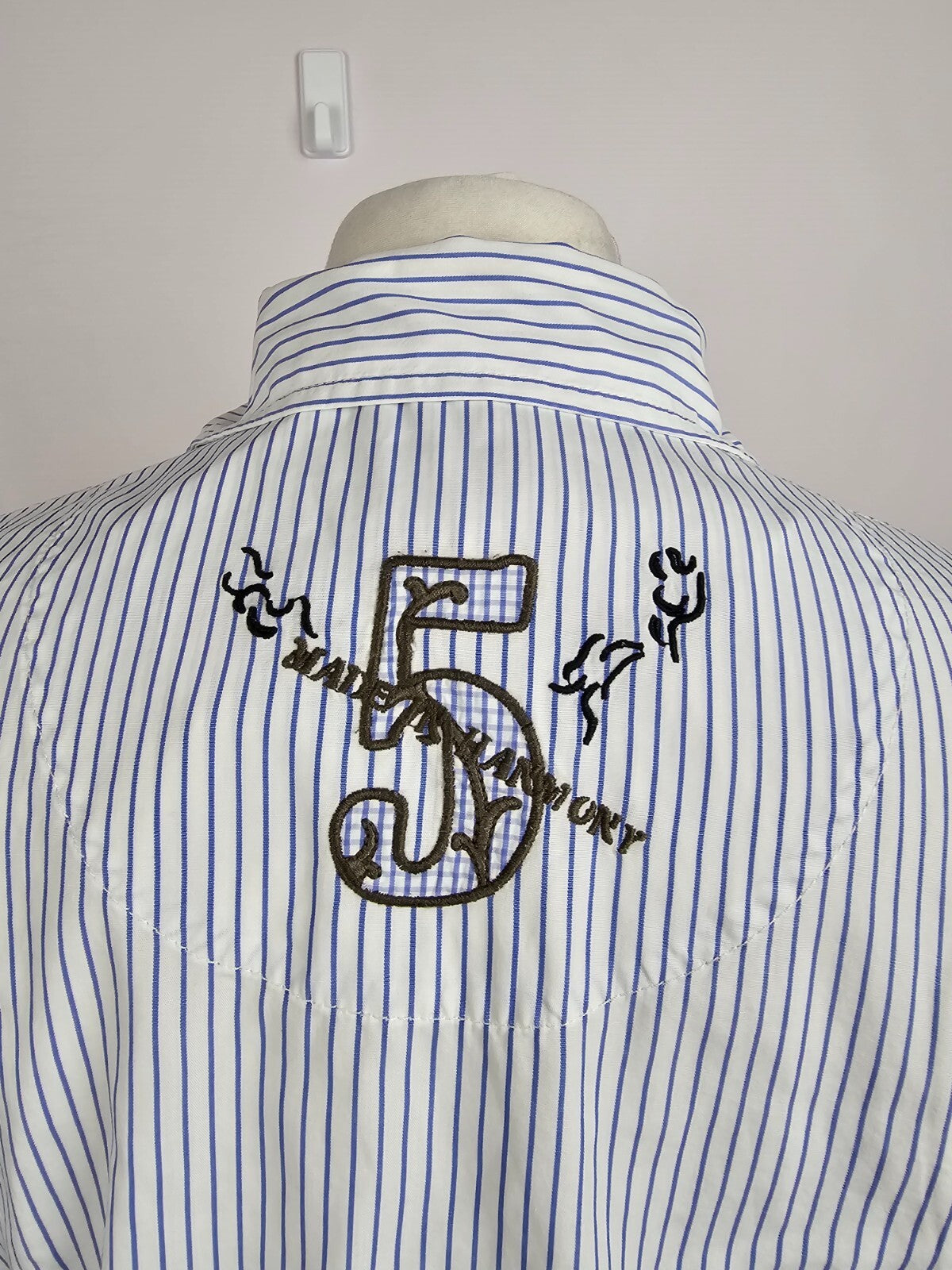EK5658 Damen Bluse von Zaffiri, weiß/blau gestreift, Gr. 367