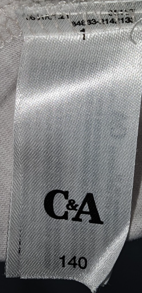 EK8211 Mädchen Kleid von C&A,  Grau, Gr. 1403