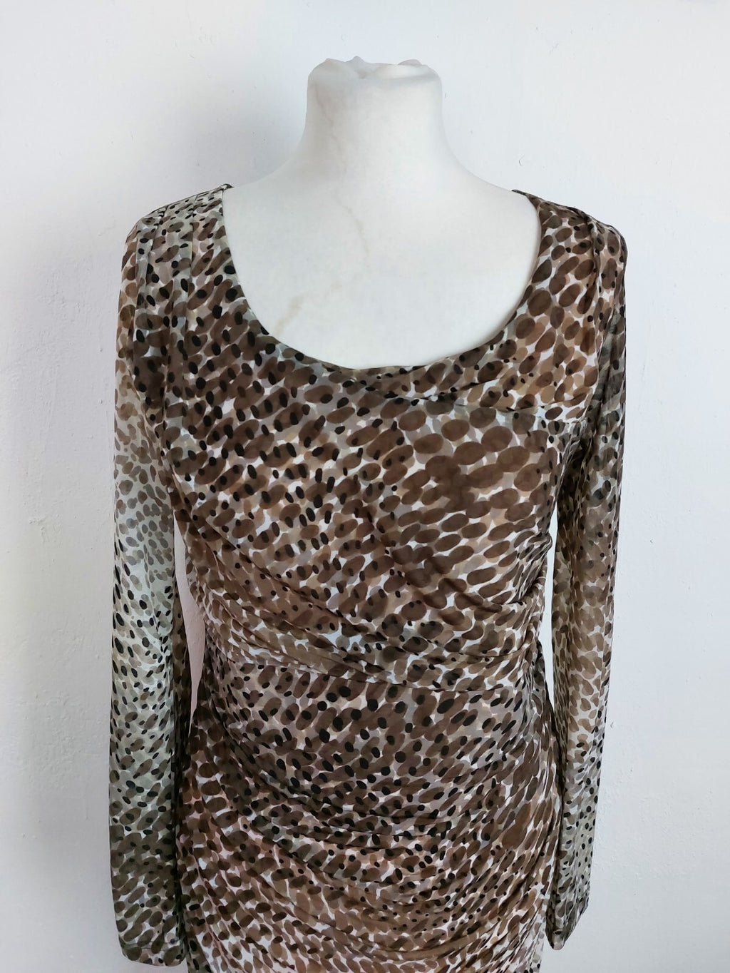 EK1358 Damen Kleid von Esprit, braun/beige, Gr. S1