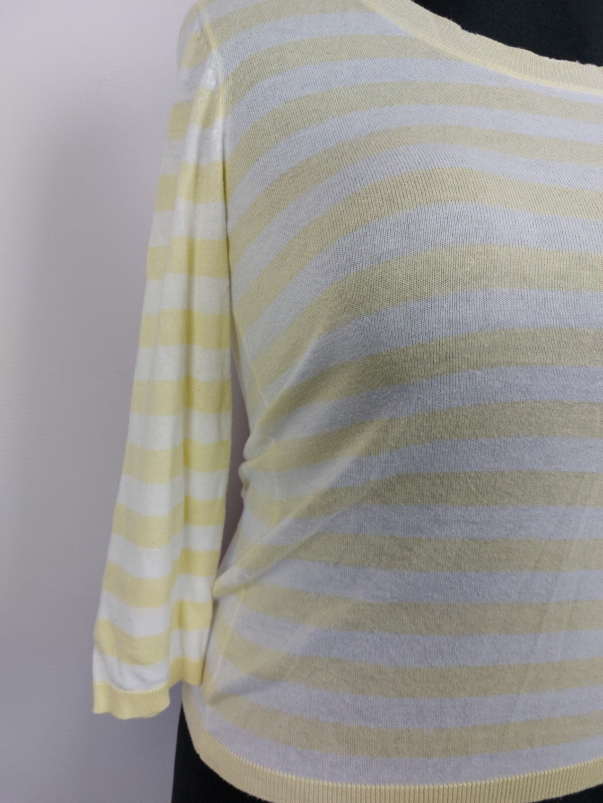 EK0041 Damen Shirt von Cassis, gelb/weiß gestreift, Gr. 381