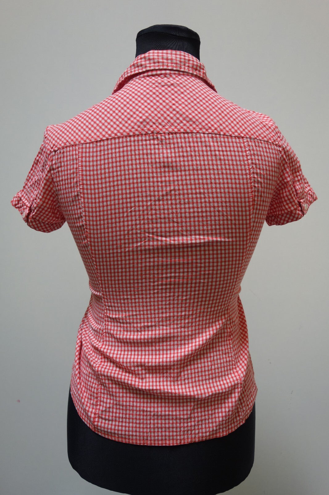 EK1922 Damen Bluse von Street One, rot-weiß, kariert, Gr. 365