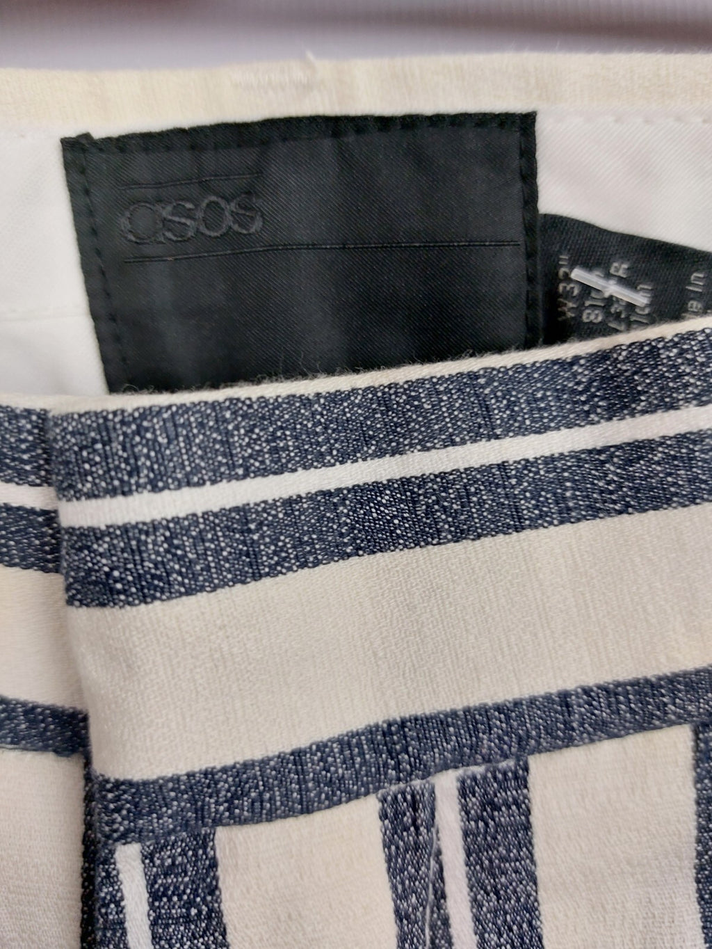 EK1242 Damen Hose von Asos, blau-weiß, Gr.32/322