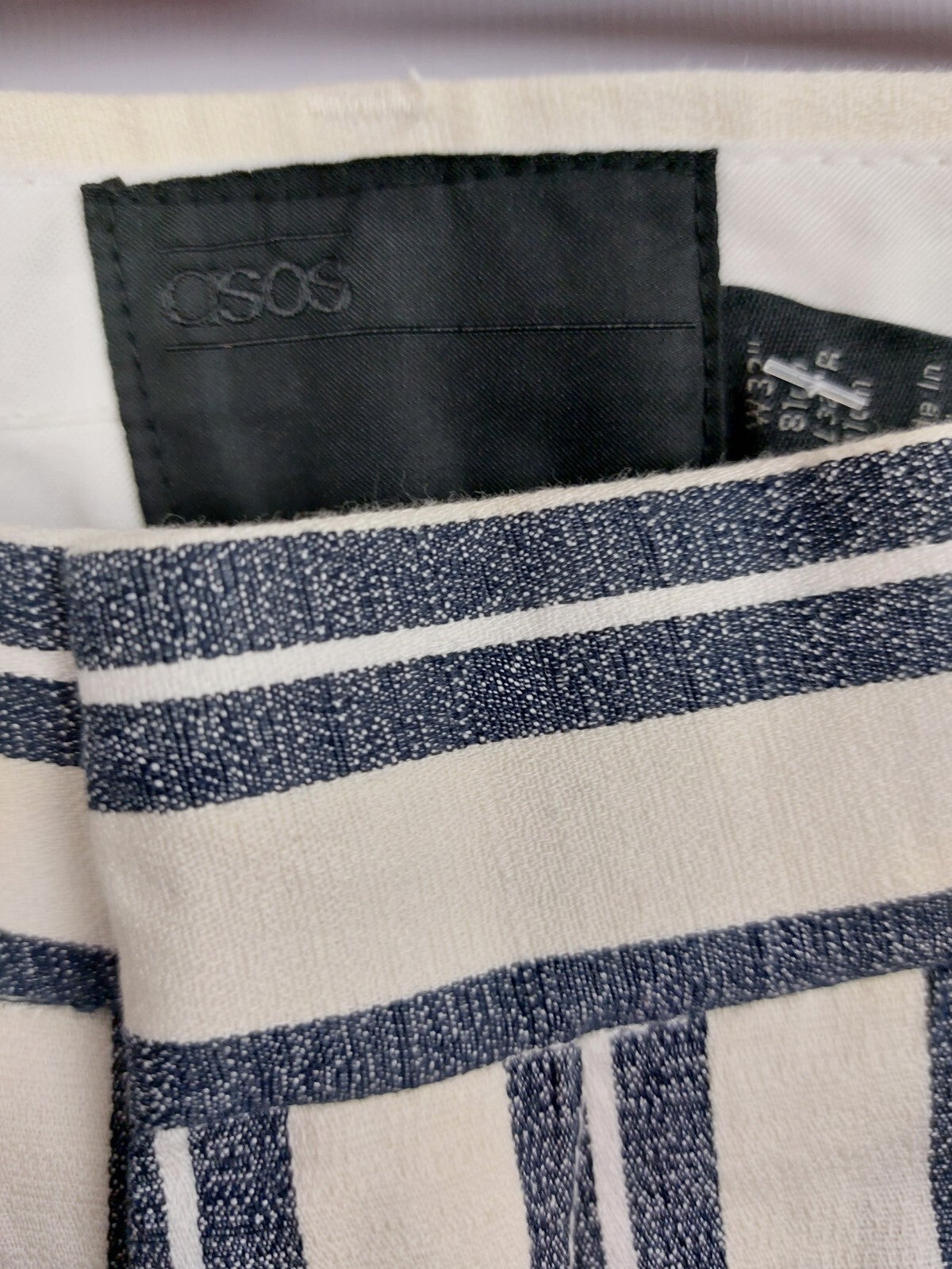 EK1242 Damen Hose von Asos, blau-weiß, Gr.32/322