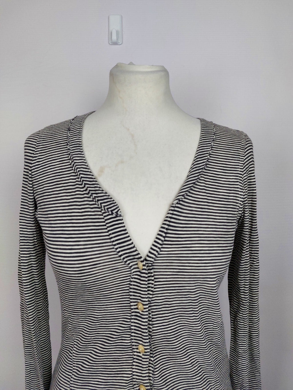 EK2251 Damen Strickjacke von Marc O´Polo, grau/weiß, Gr. XS2