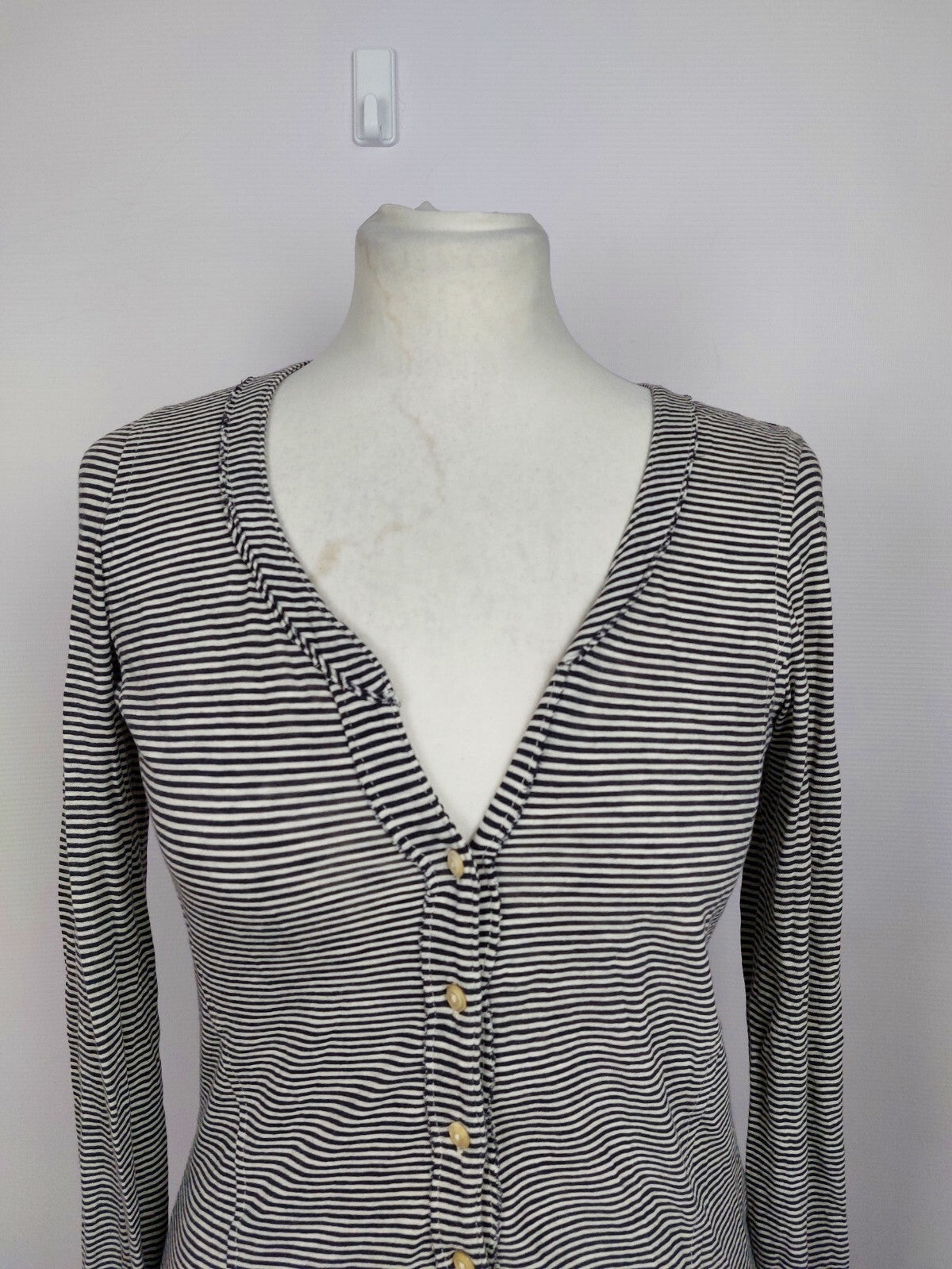 EK2251 Damen Strickjacke von Marc O´Polo, grau/weiß, Gr. XS2