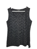 EK6965 Damen Trägershirt von My Own, schwarz mit Glitzer, Gr.420