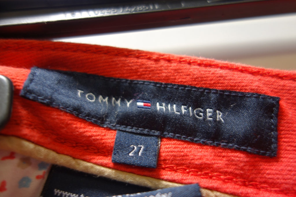 EK1664 Damen 7/8 Hose von Tommy, Hilfiger, rot, Gr. 275