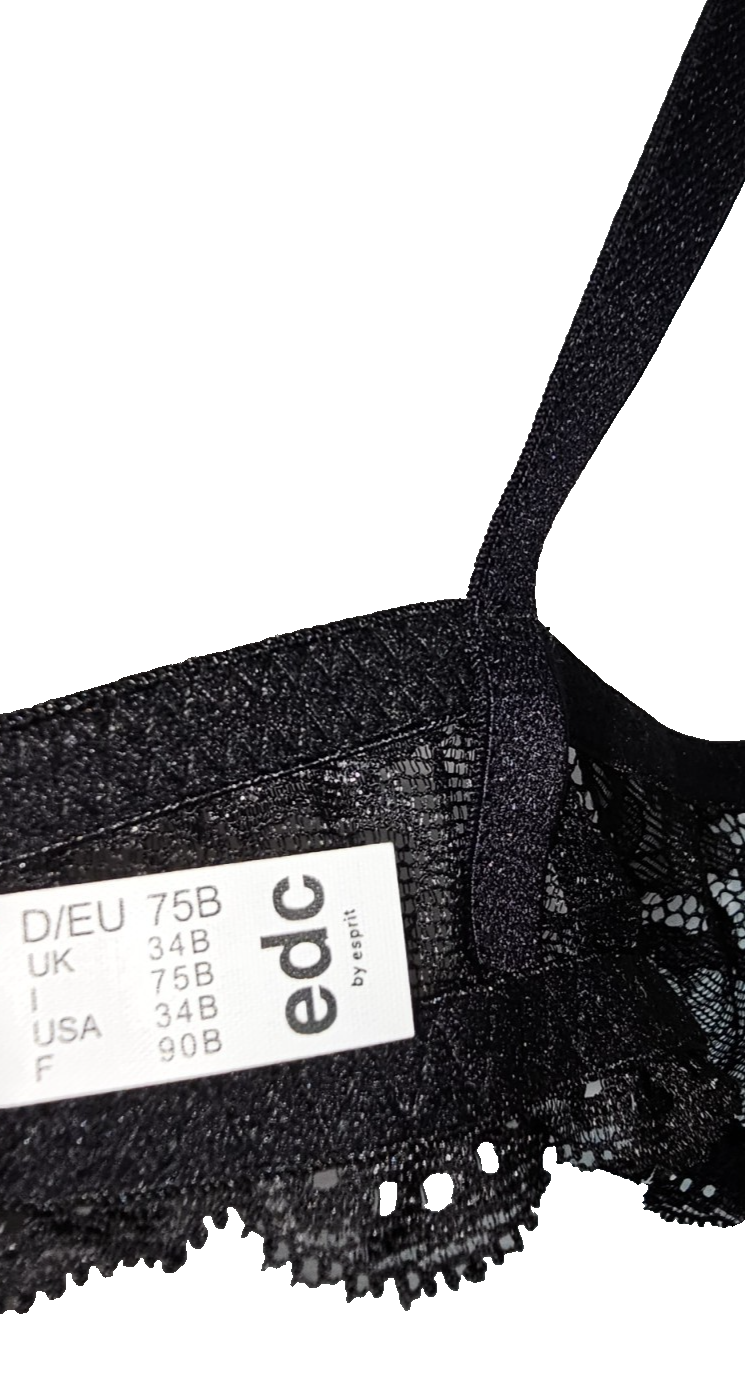 EK7595 Damen BH von EDC, schwarz, Gr.75B3