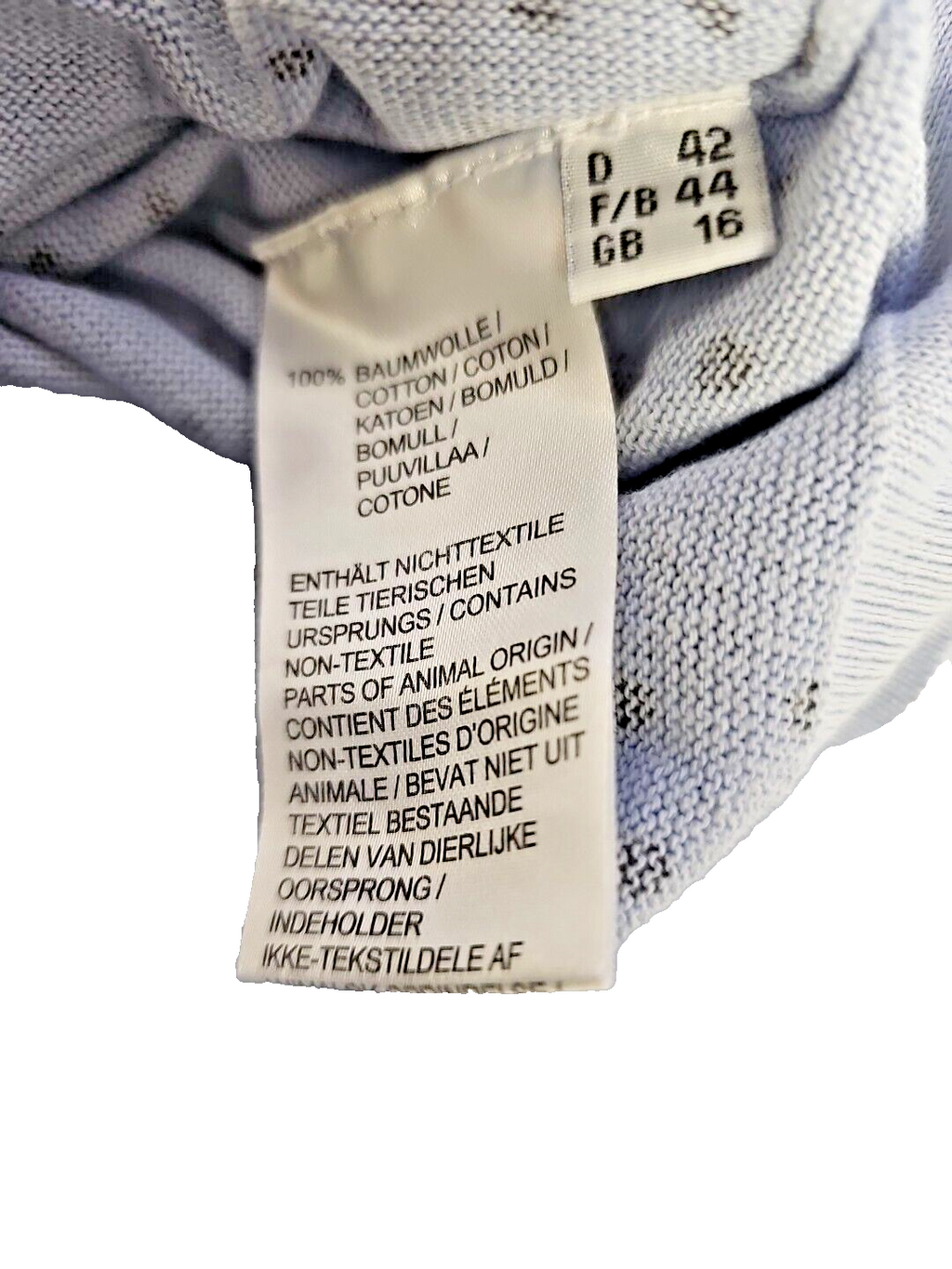 EK 4924 Peter Hahn Pullover Blau Gepunktet Gr4