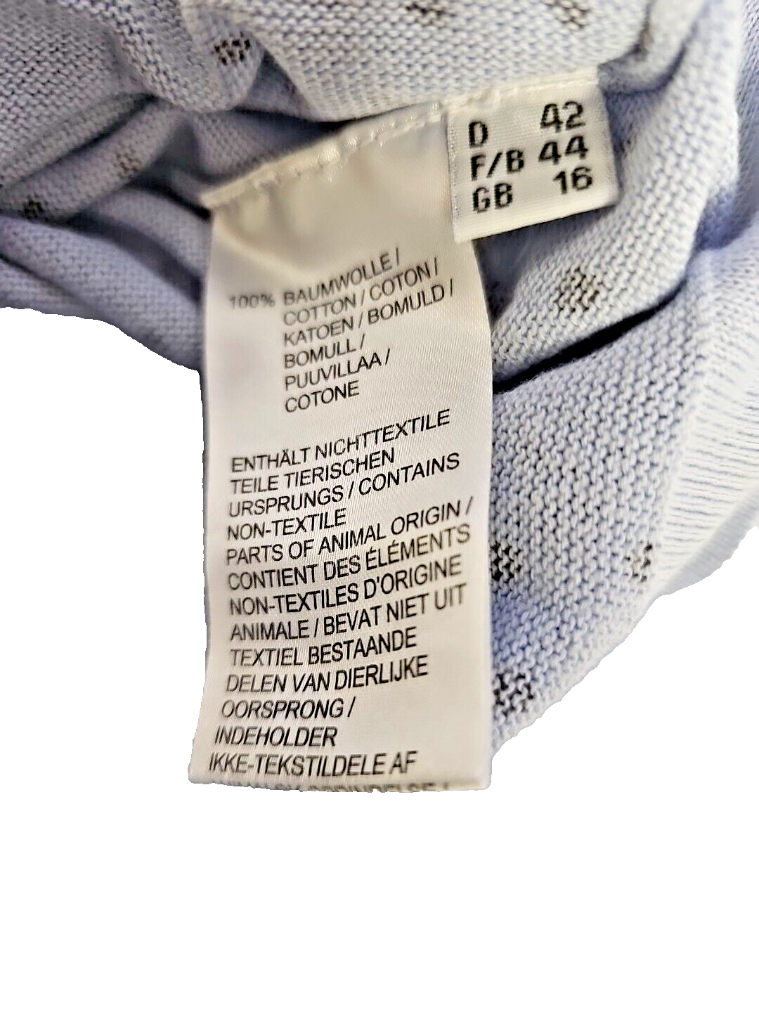 EK 4924 Peter Hahn Pullover Blau Gepunktet Gr4