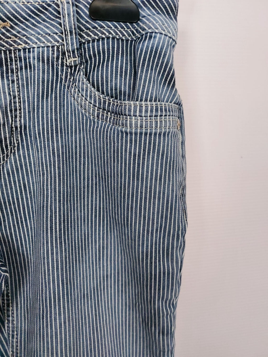 EK0014 Mädchen Jeans von Street One, blau-weiß, Gr.26/261