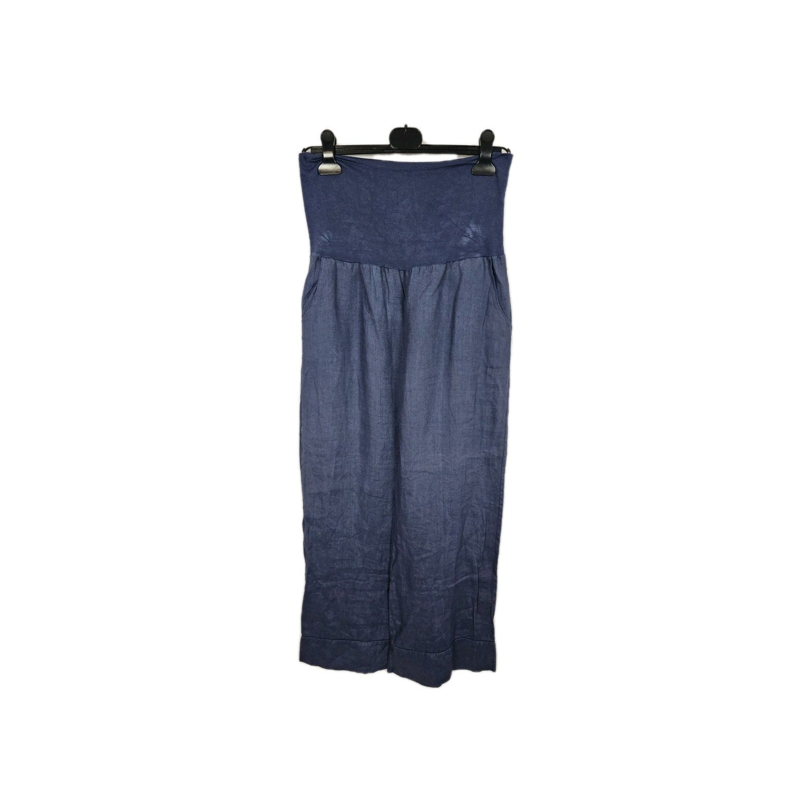 EK11123 Damen Hose Gr.L Blau Hosenbund 38cm0
