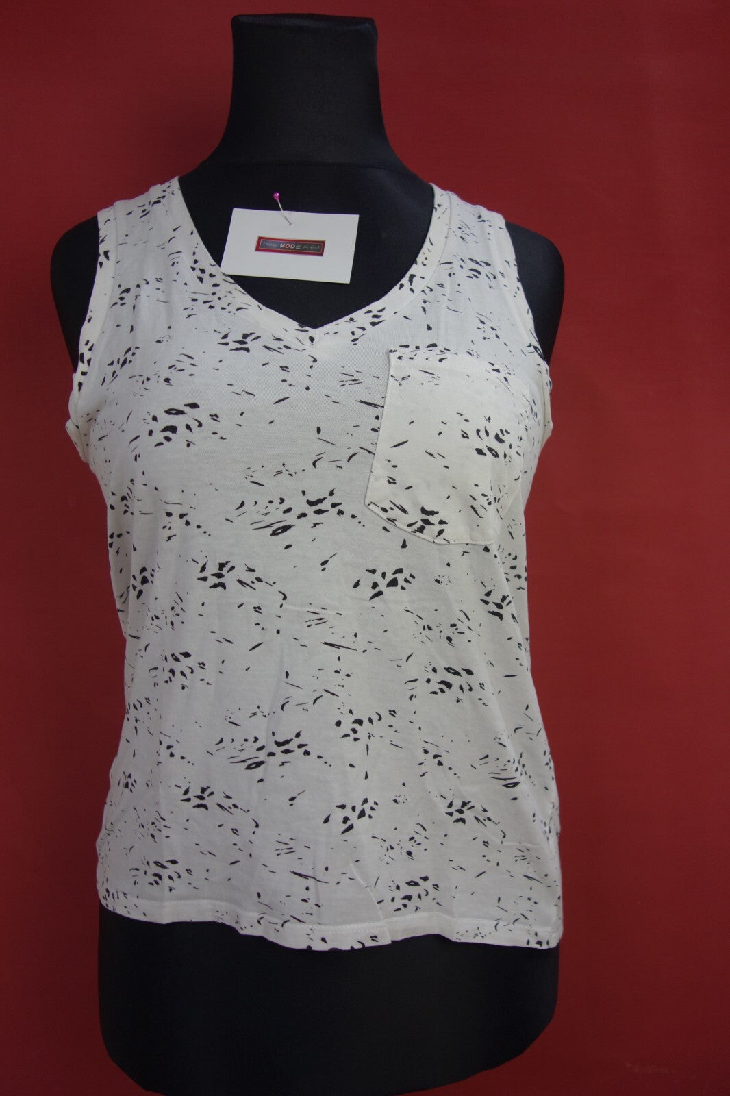EK2131 Damen Shirt von Ichi, weiß/schwarz, Gr. L0