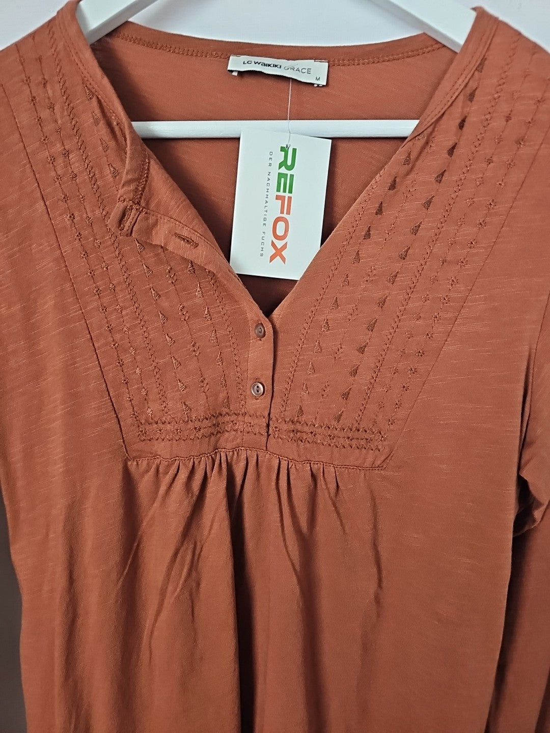 EK8605 Damen Bluse von LC Waikiki Grace, Braun,  Gr.M2