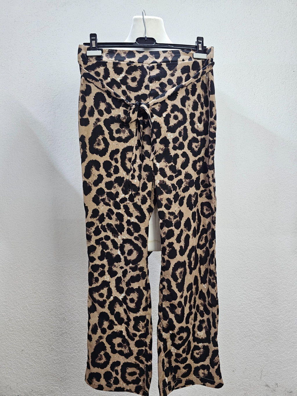 EK6063 Damen Hose von SheIn, braun-schwarz, Leo-Muster, Gr.S0