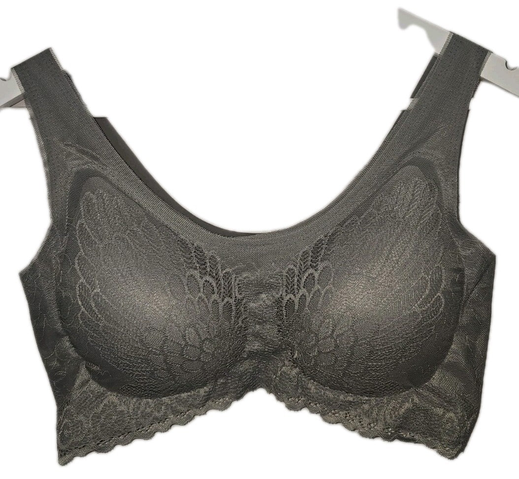 EK8836 Damen BH, grau, Nahtlos, Gepolstert, Gr.XXL0