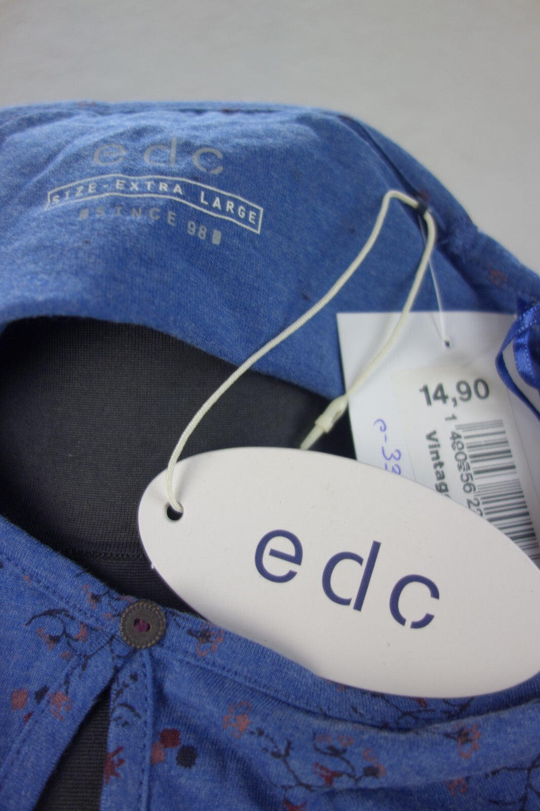 EK3380 Damen Oberteil von edc, blau geblümt, Gr. XL4