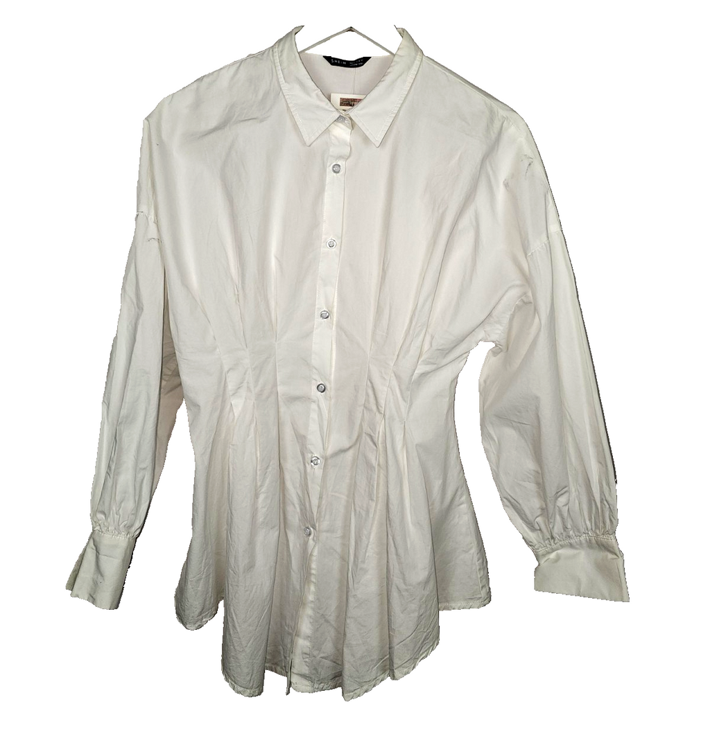 EK7583 Damen Bluse von SheIn, weiß, Gr.M0