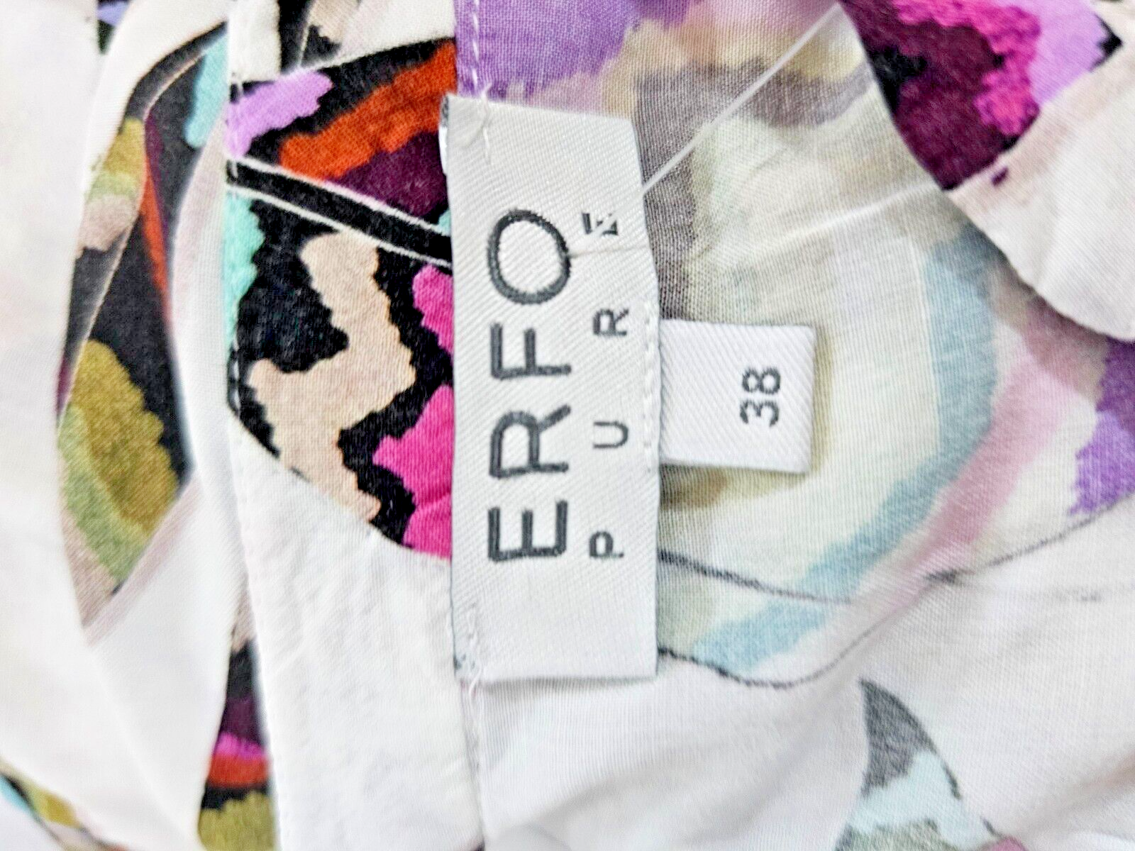 EK6494 Damen Bluse von Erfo, weiß mit Muster, Gr.383