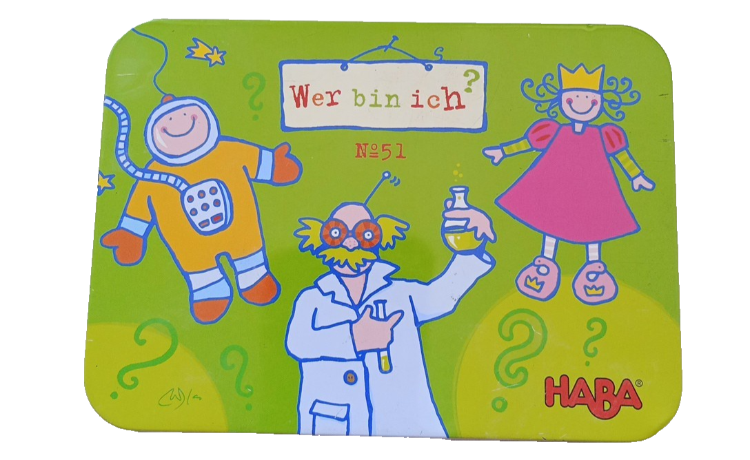 EB3607 „Wer bin ich“ HABA No. 51 Ratespiel in Metalldose 10