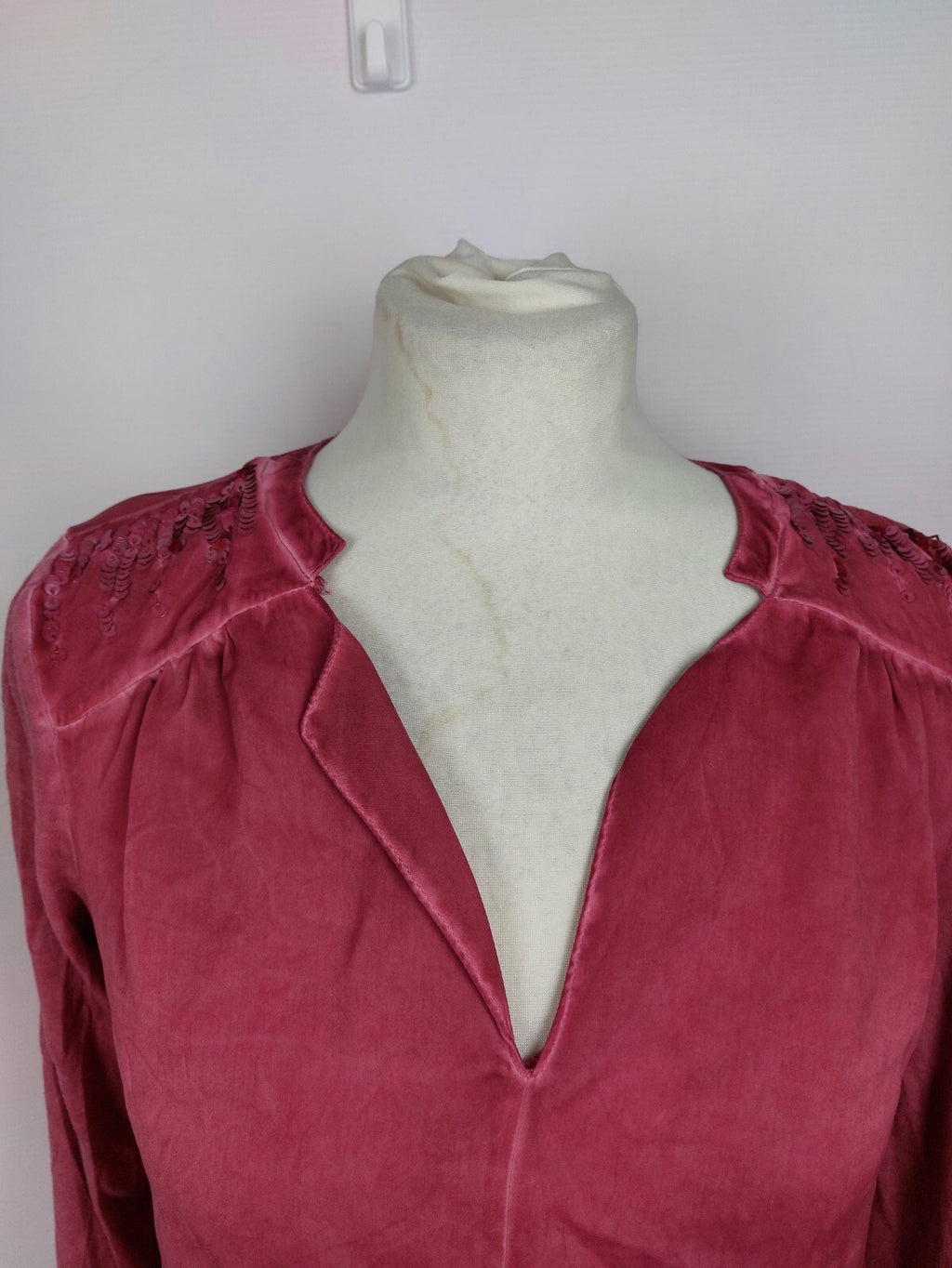 EK4978 Damen Bluse von Tom Tailor, granatapfelrot, Gr. S1