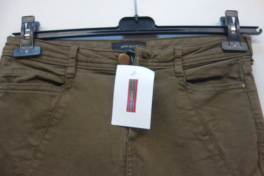 EK2659 Damen Hose von River Island Größe 10 kahki1