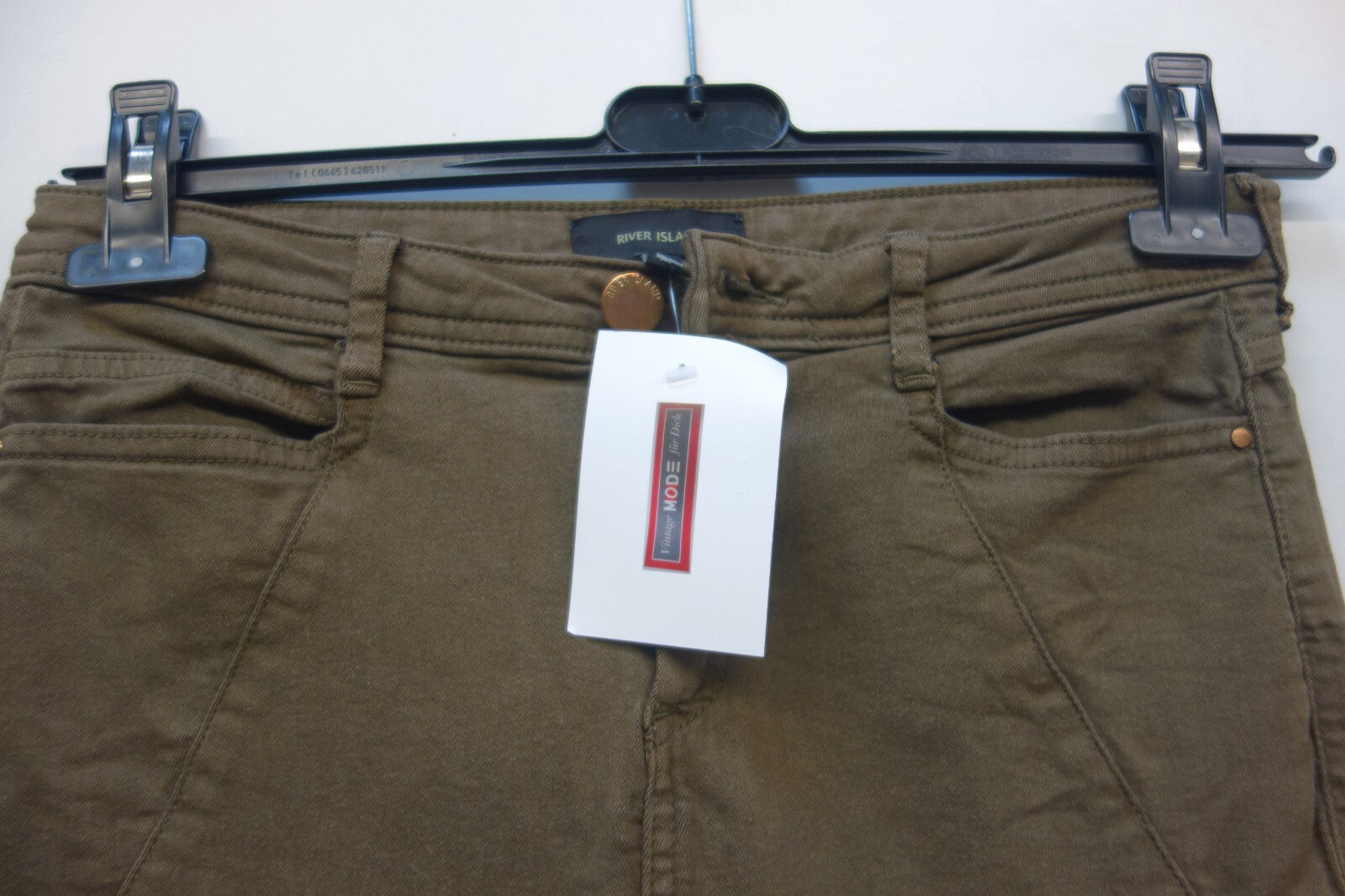 EK2659 Damen Hose von River Island Größe 10 kahki1
