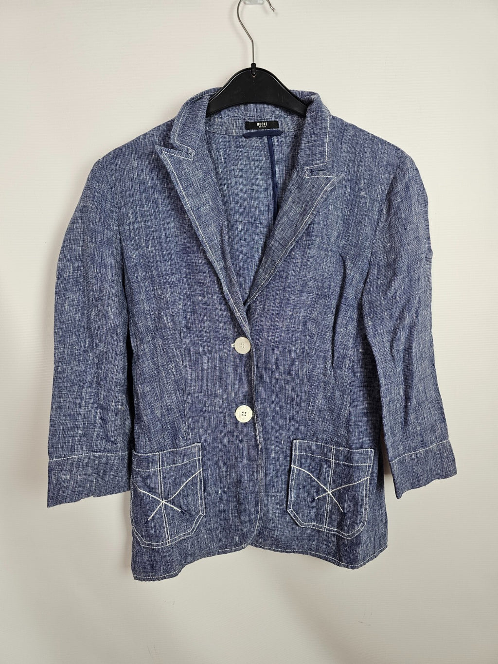 EK6547 Damen Blazer von Hucke Berlin, blau, Gr.380