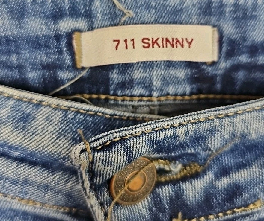 EK1614 Damen Hose 711 Skinny Gr.M Blau Taile 38cm Höhe 111cm1