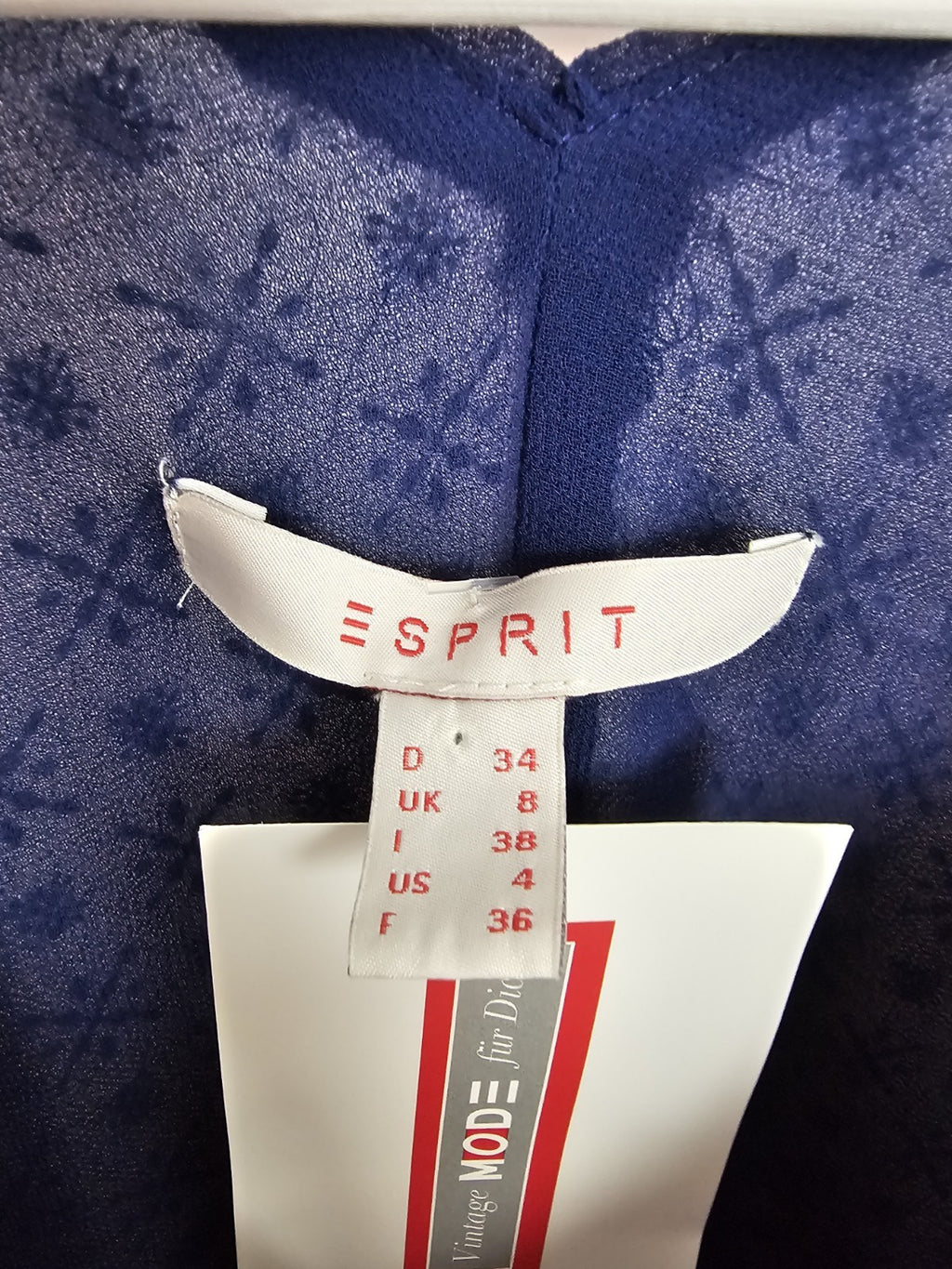 EK9523 Damen Kleid von Esprit, Weiß/Blau, Gr. 342