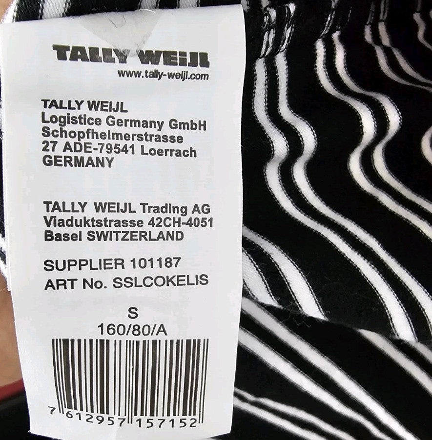EK9685 Damen Trägershirt von Tally Weijl, schwarz-weiß, Gr.S3