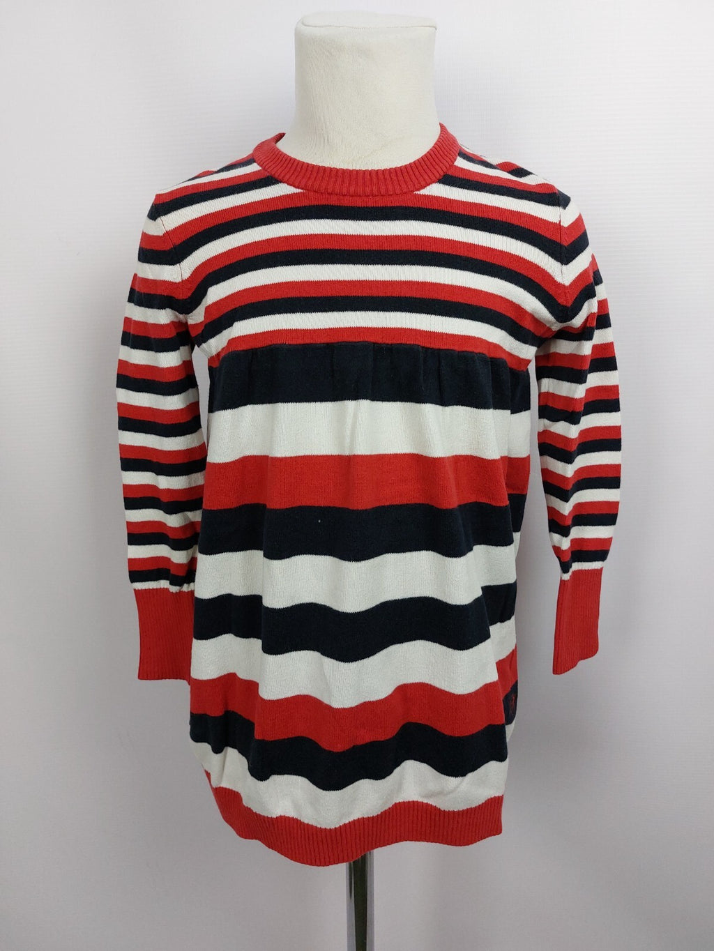 EK4527 Mädchen Pullover von Tommy Hilfiger, rot-blau-weiß, Gr.5 (116/122)0