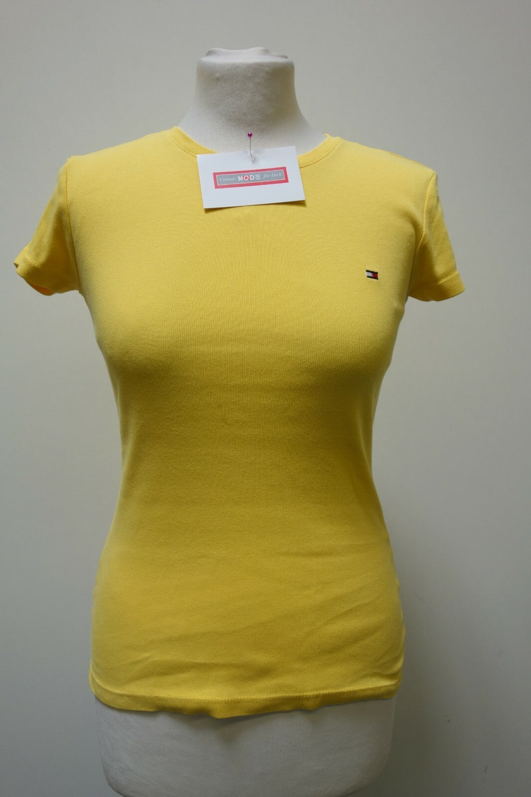 EK1738 Damen T-Shirt von Tommy Hilfiger, gelb, Gr. XS0