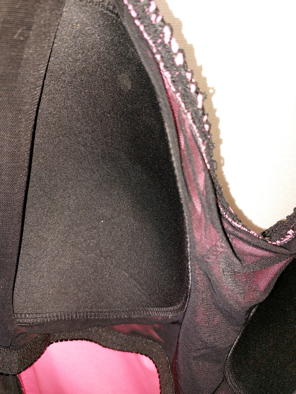 EK2679 Damen Badeoberteil von Janina Curved, schwarz-pink, Gr.XL5
