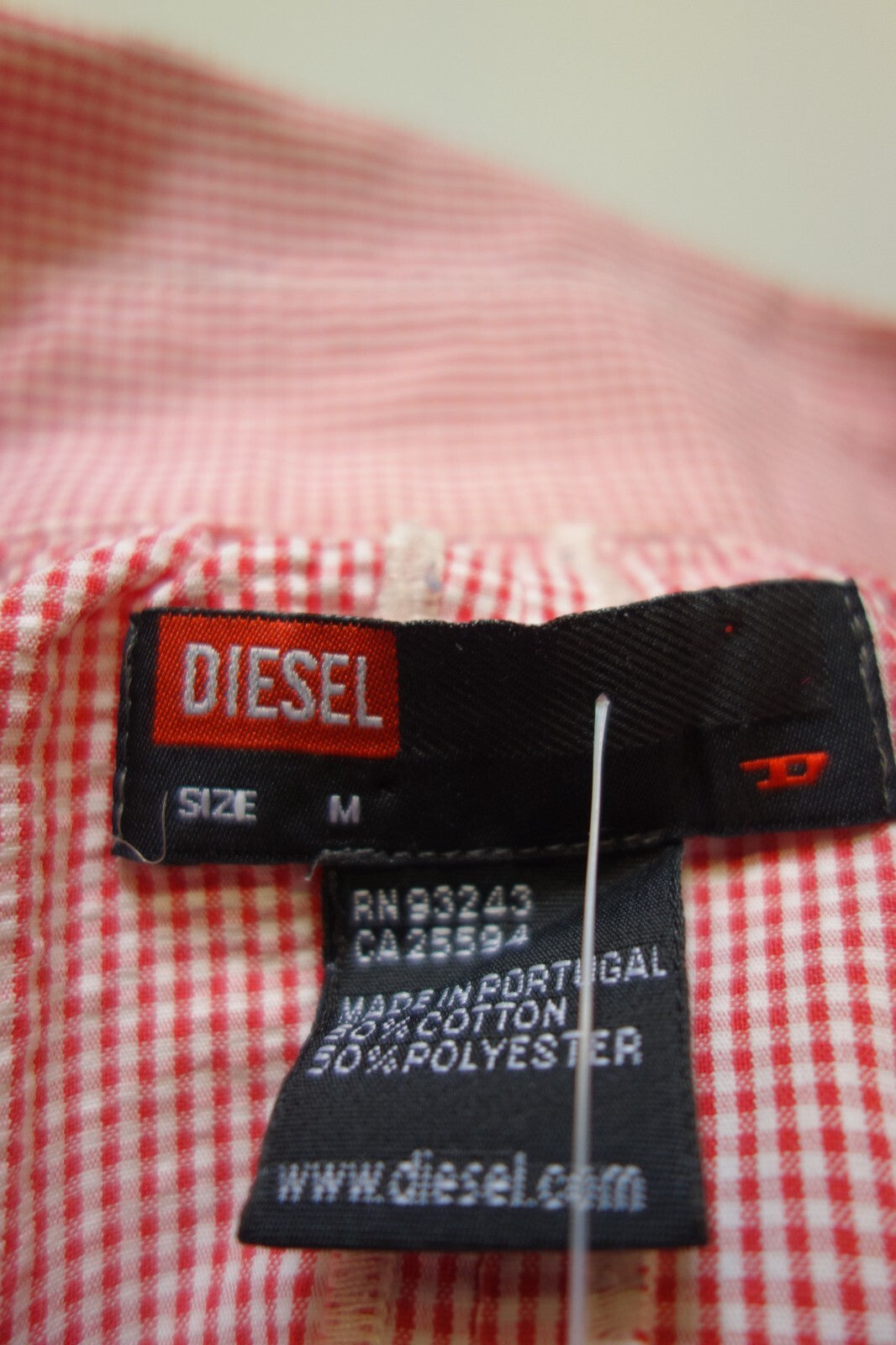 EK3521 Damen Bluse von Diesel, rot/weiß kariert, Gr. M5