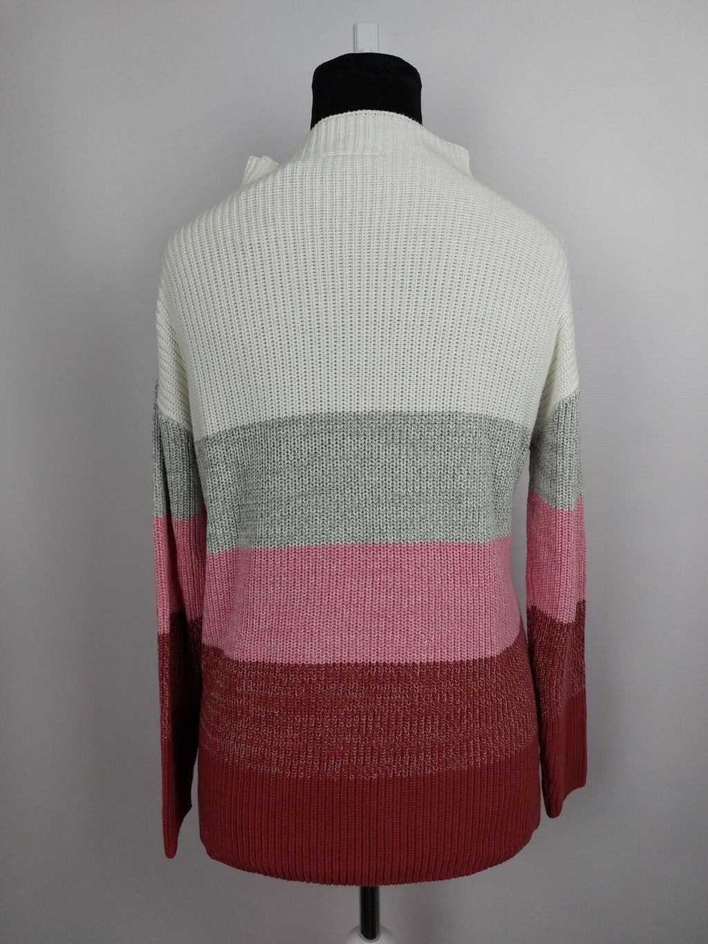 EK4570 Damen Pullover von Gina Benotti, weiß-rot, Gr.S3