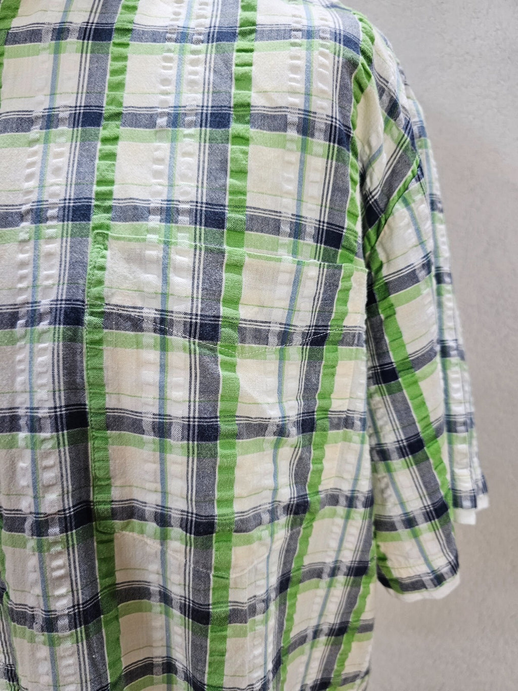 EK6086 Herren Hemd von Man`s World Casual, grün-weiß, Gr.45/462