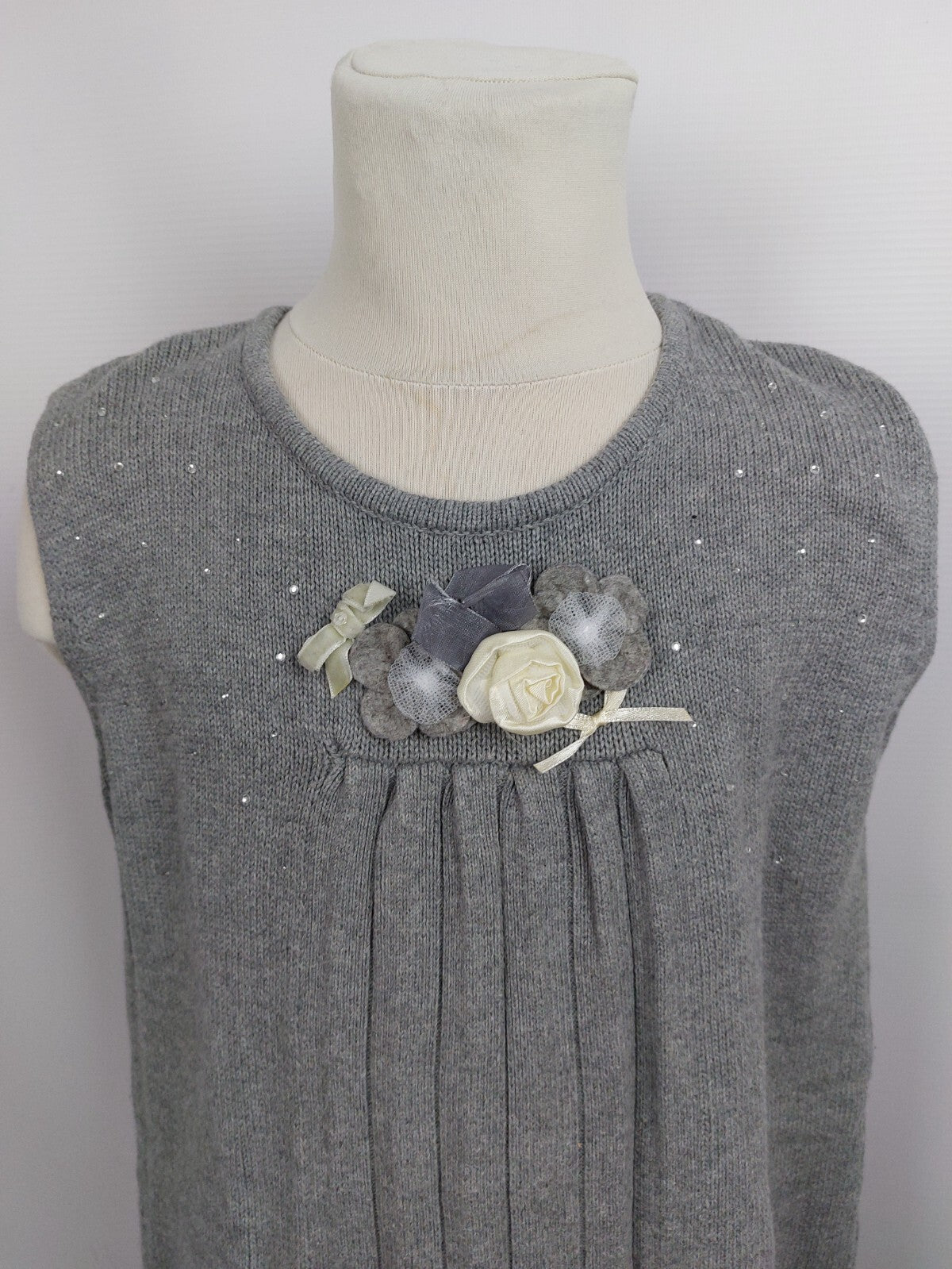 EK4522 Mädchen Strickkleid von Red Sound, grau, Gr.1281