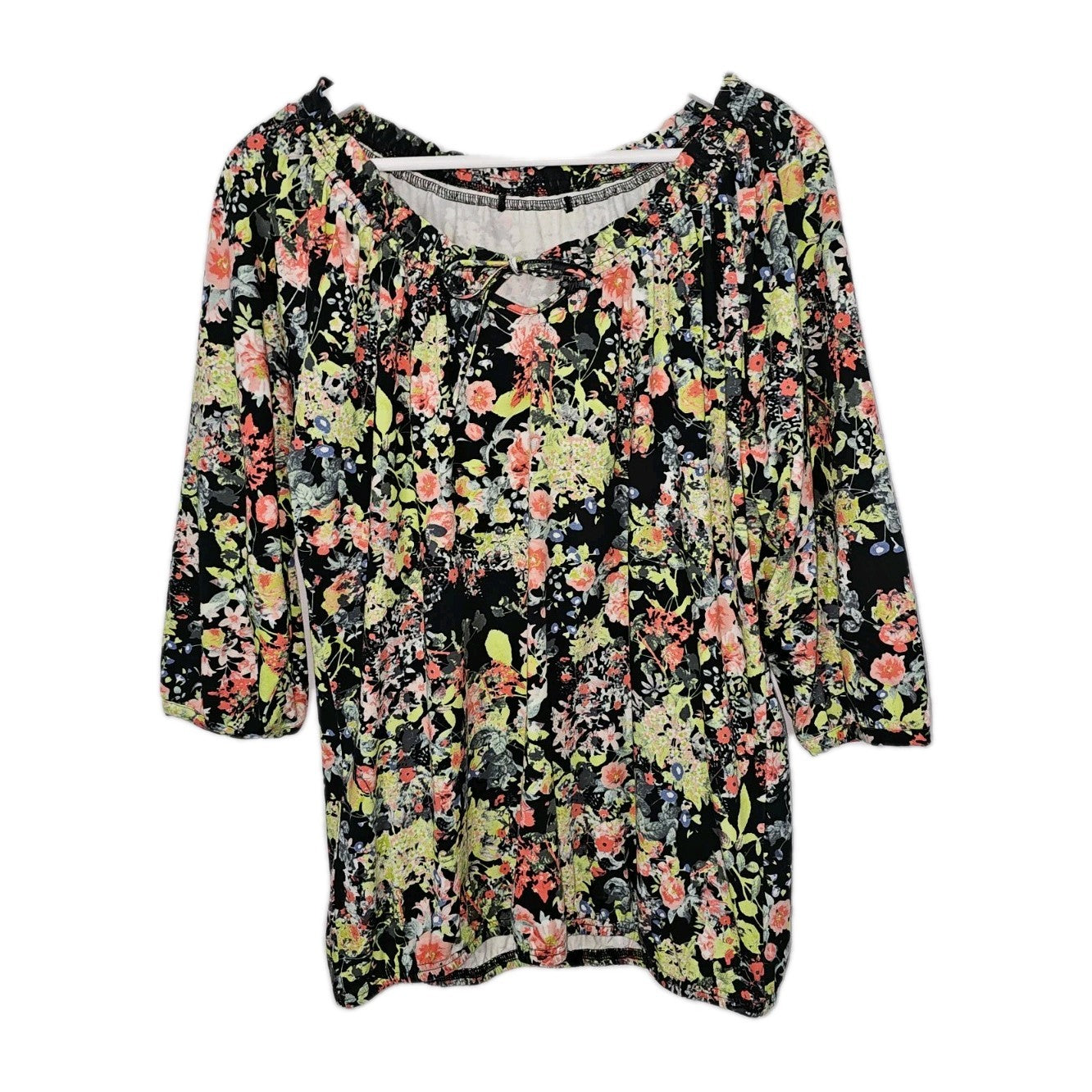 EK10962 Damen Shirt von Adler, Mehrfarbiges Blumenmuster, Gr.L0