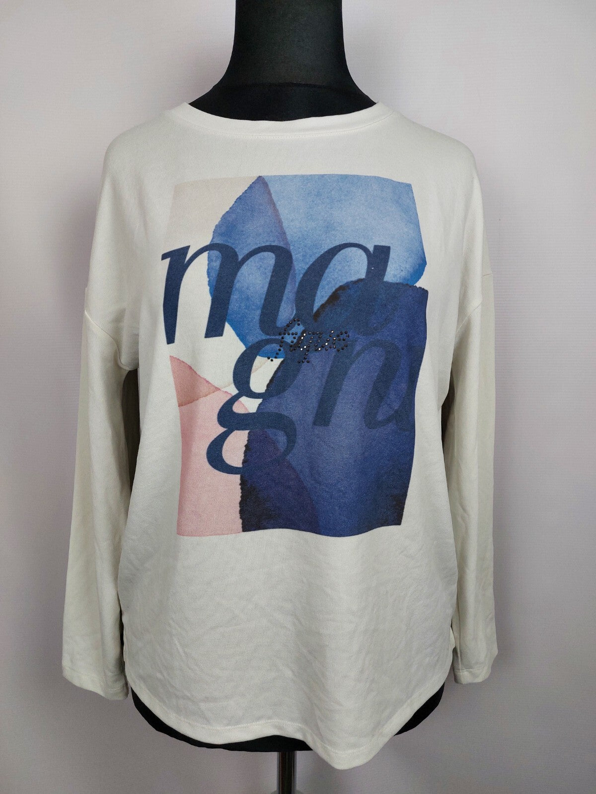 EK4801 Damen dünner Pullover von Street One, weiß/schwarz, Gr. 420
