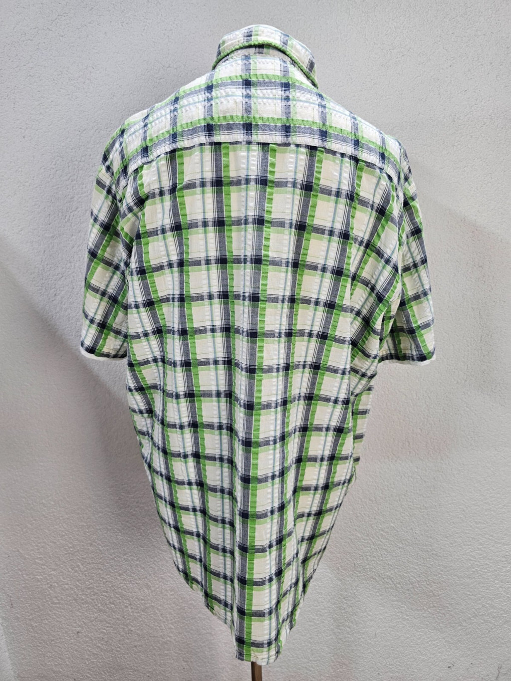 EK6086 Herren Hemd von Man`s World Casual, grün-weiß, Gr.45/464