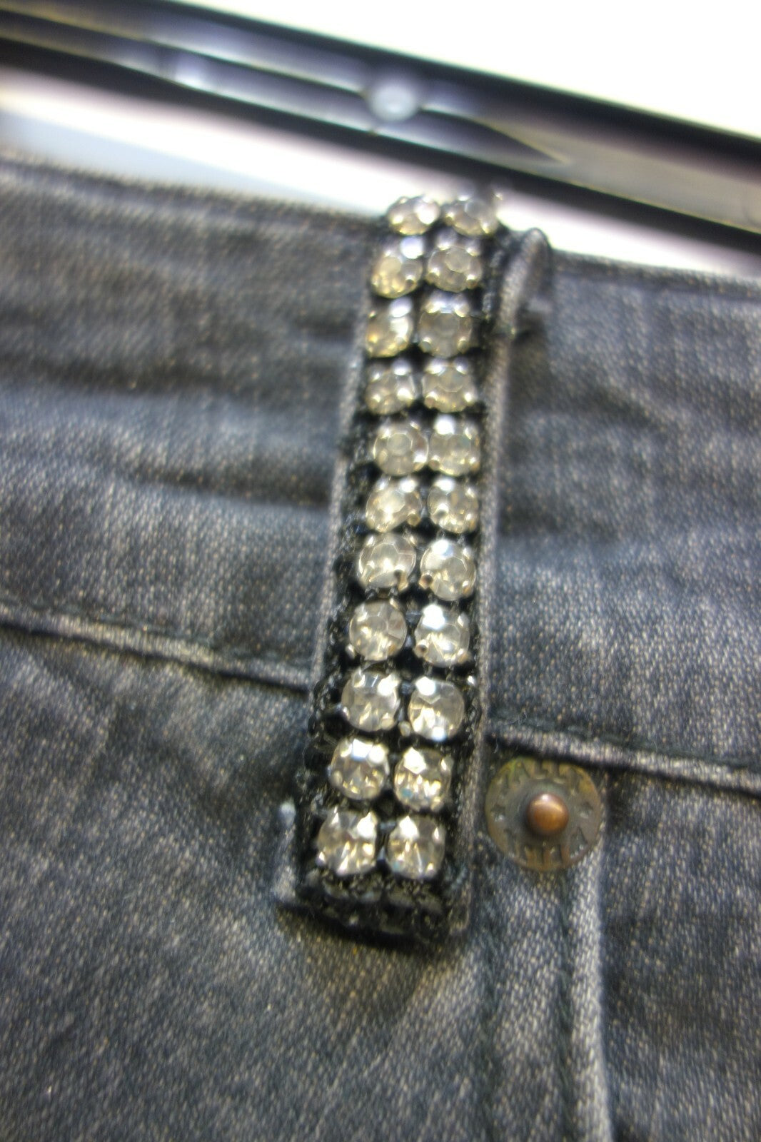 EK0490 Damen Rock von Tally Weijl, grau mit Glitzer, Gr. XS3