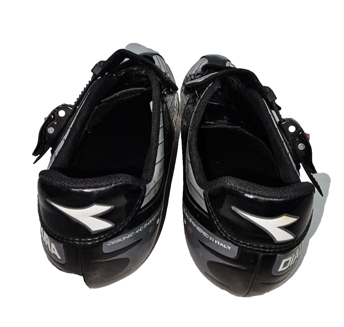 ES869 Herren Rennradschuhe von Diadora, Schwarz-Weiß, Gr. 454