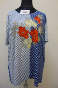 EK3490 Damen T-Shirt, gepunktet, Gr. 4XL0