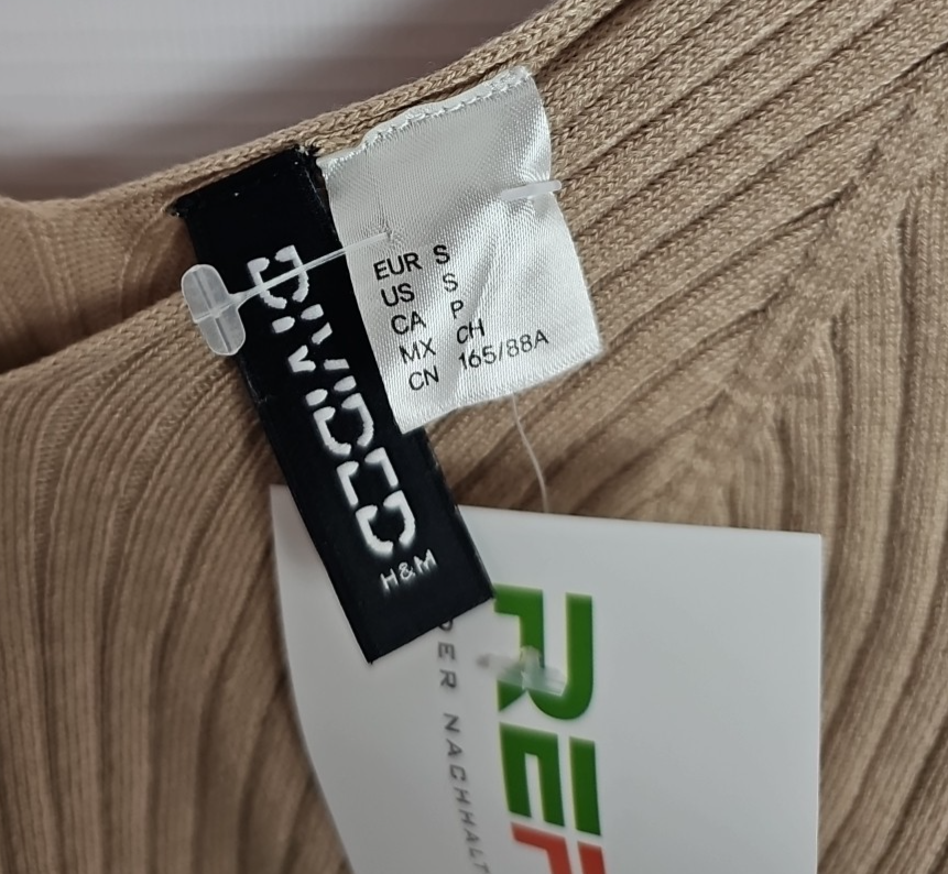 EK8301 Damen Stick Top Divided H&M Beige Gr.S1