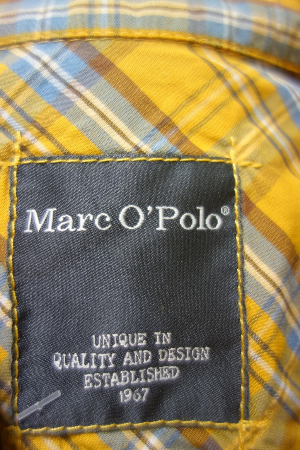 EK0232 Damen Bluse von Marc O Polo, gelb, kariert, Gr. 365